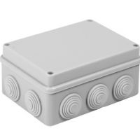 Коробка распаячная пылевлагозащитная с эластичными мембранными вводами с уплотнительным шнуром 150x110x70