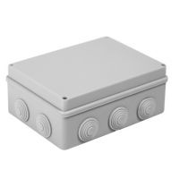 Коробка распаячная пылевлагозащитная с эластичными мембранными вводами с уплотнительным шнуром 190x140x70