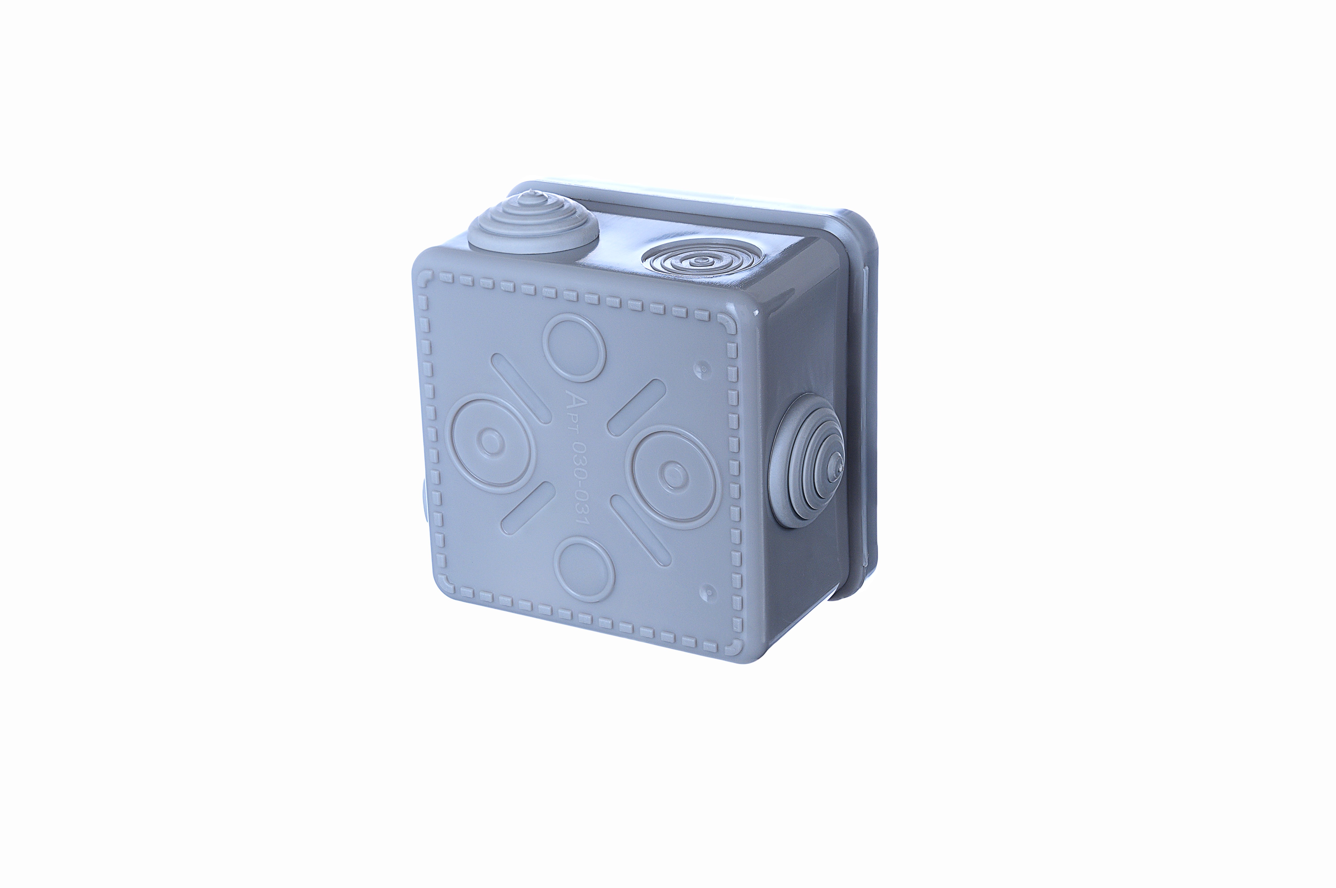 Коробка распаячная пылевлагозащитная с эластичными мембранными вводами 80x80х50