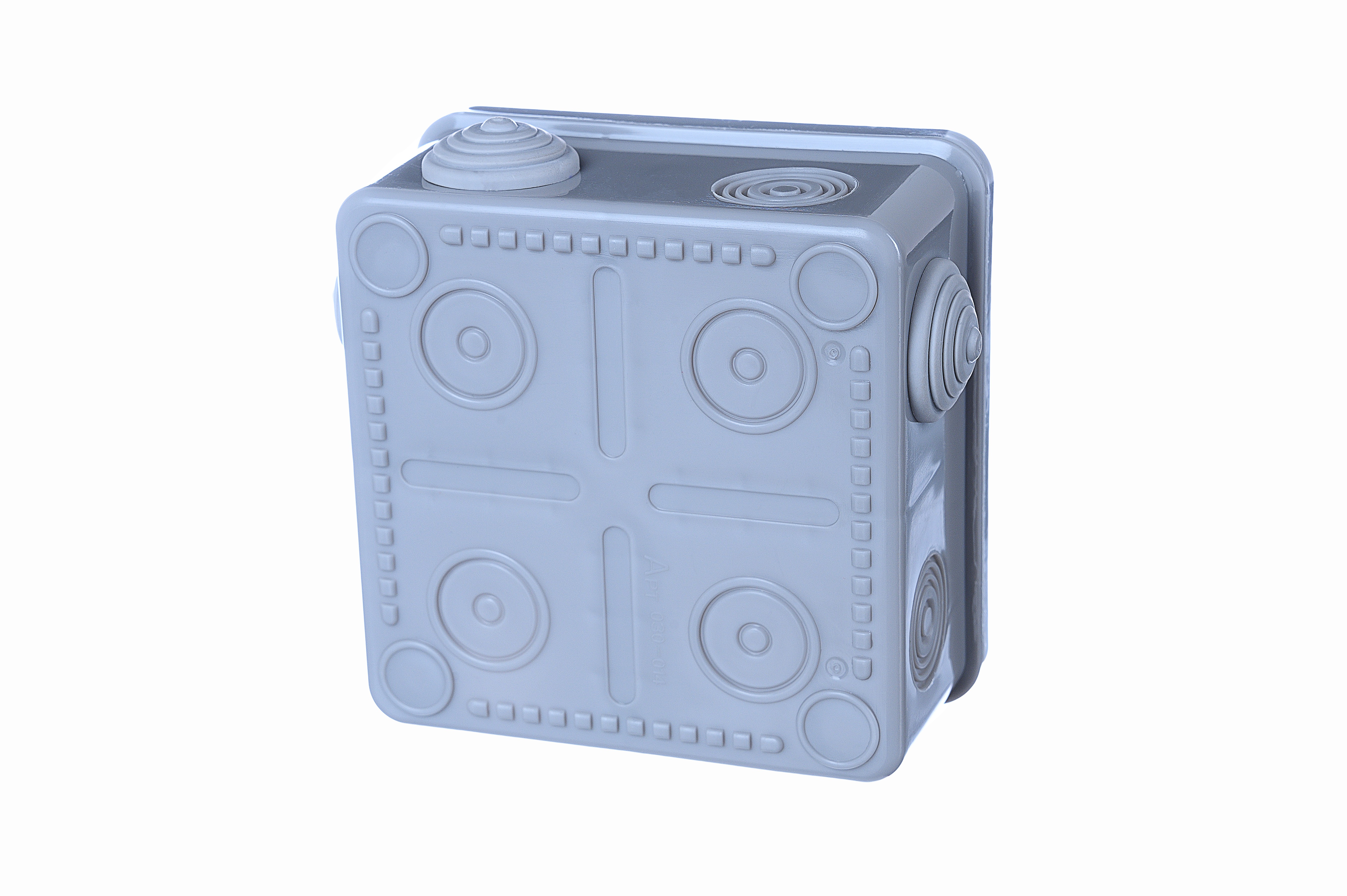 Коробка распаячная пылевлагозащитная с эластичными мембранными вводами 100x100х50